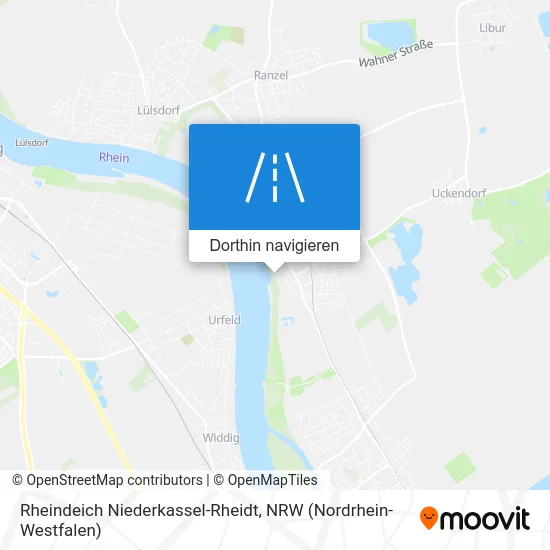 Rheindeich Niederkassel-Rheidt Karte