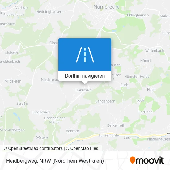Heidbergweg Karte