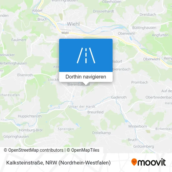 Kalksteinstraße Karte