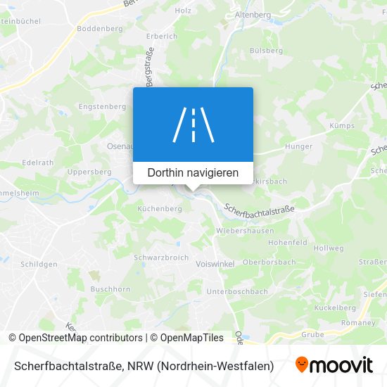 Scherfbachtalstraße Karte