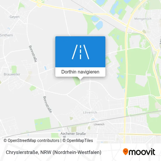 Chryslerstraße Karte