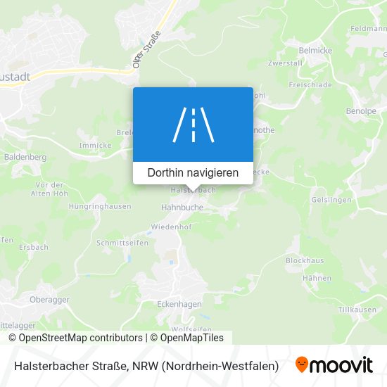 Halsterbacher Straße Karte