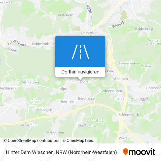 Hinter Dem Wieschen Karte