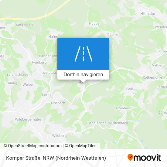 Komper Straße Karte