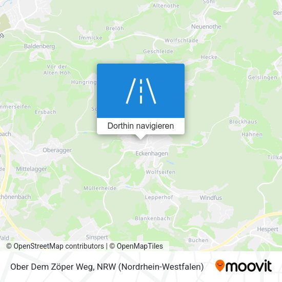 Ober Dem Zöper Weg Karte