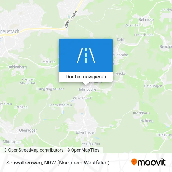Schwalbenweg Karte