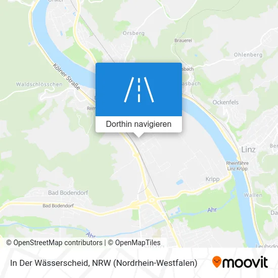 In Der Wässerscheid Karte