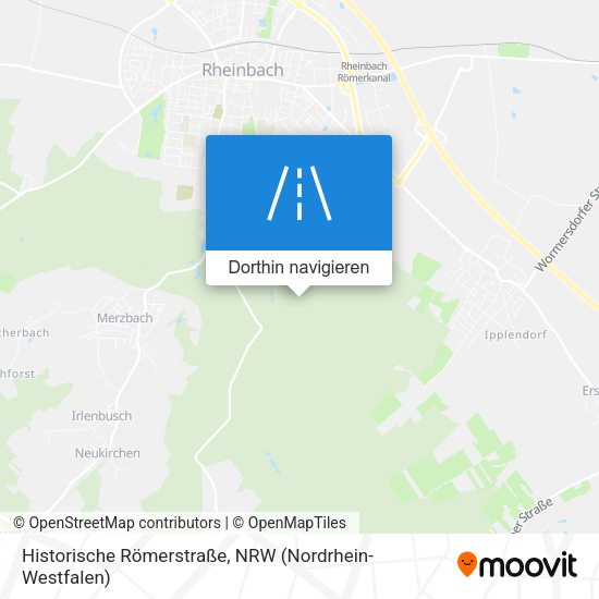 Historische Römerstraße Karte