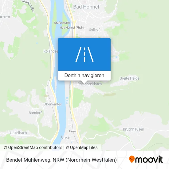 Bendel-Mühlenweg Karte