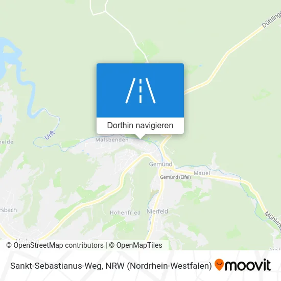 Sankt-Sebastianus-Weg Karte