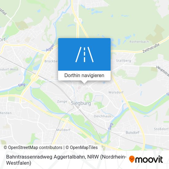Bahntrassenradweg Aggertalbahn Karte