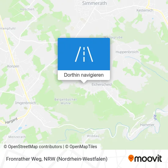 Fronrather Weg Karte