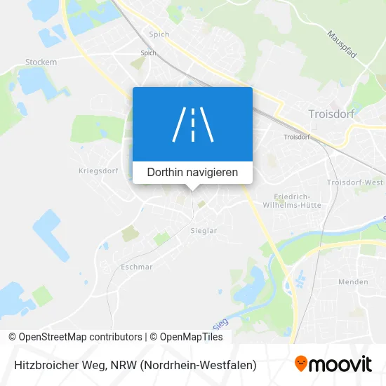 Hitzbroicher Weg Karte