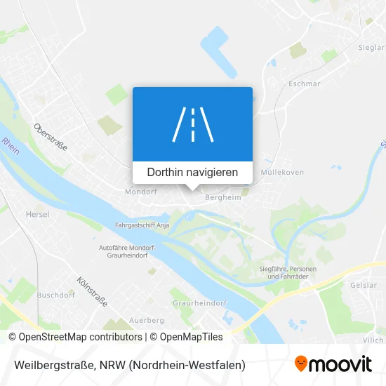 Weilbergstraße Karte