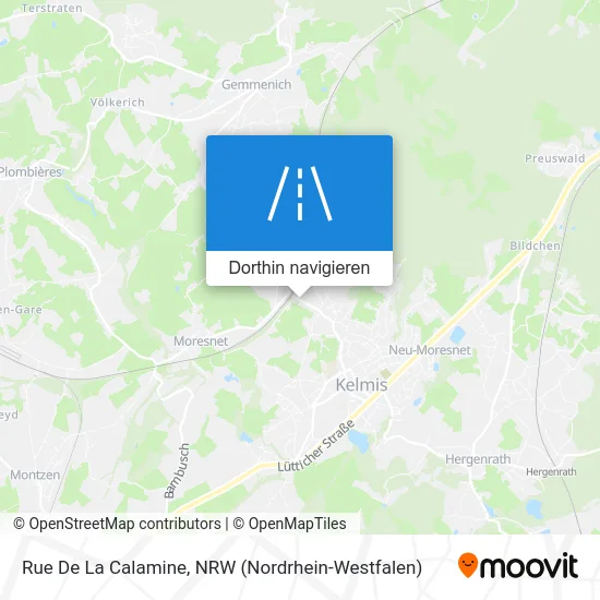 Rue De La Calamine Karte