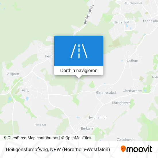 Heiligenstumpfweg Karte