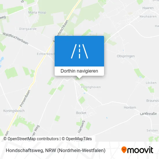 Hondschaftsweg Karte