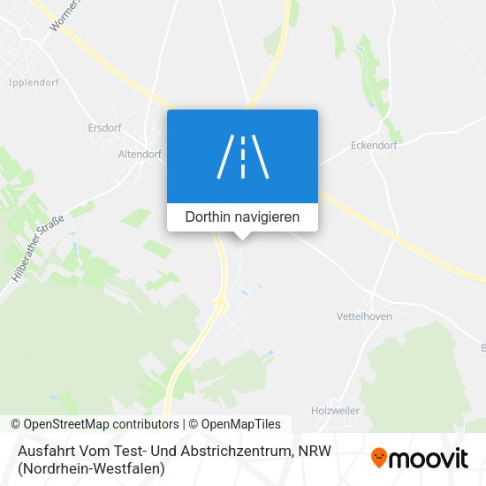 Ausfahrt Vom Test- Und Abstrichzentrum Karte