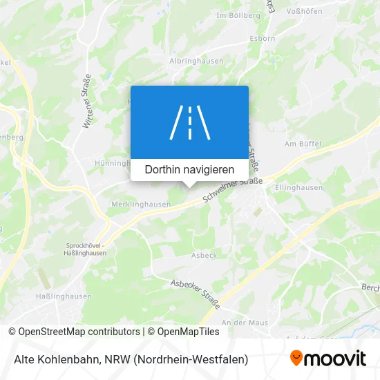 Alte Kohlenbahn Karte