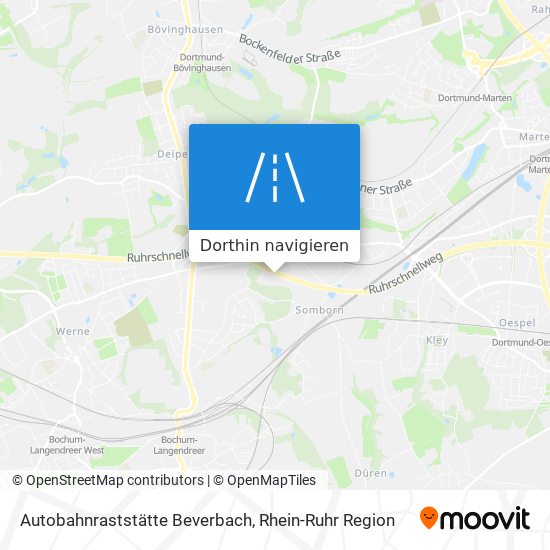 Autobahnraststätte Beverbach Karte