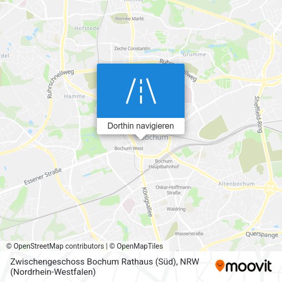 Zwischengeschoss Bochum Rathaus (Süd) Karte