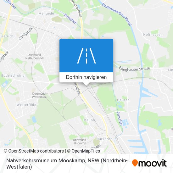 Nahverkehrsmuseum Mooskamp Karte