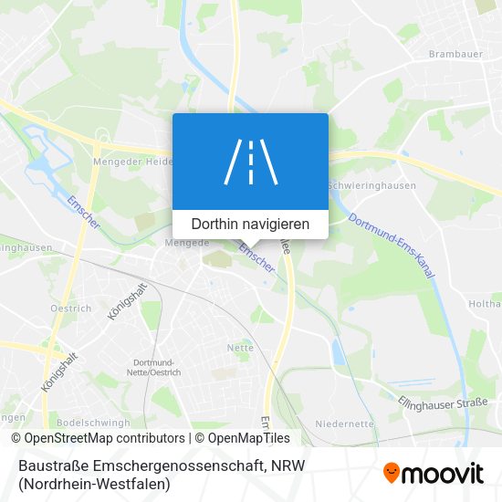 Baustraße Emschergenossenschaft Karte