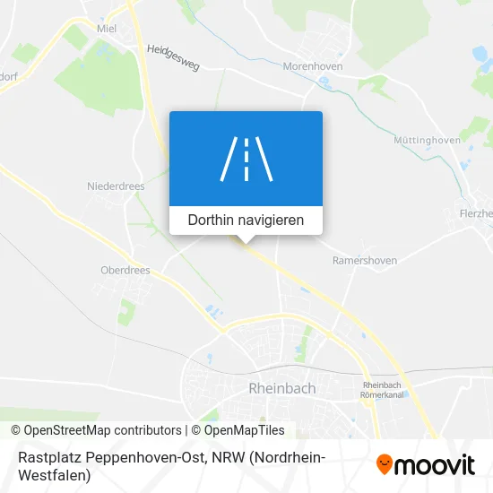 Rastplatz Peppenhoven-Ost Karte