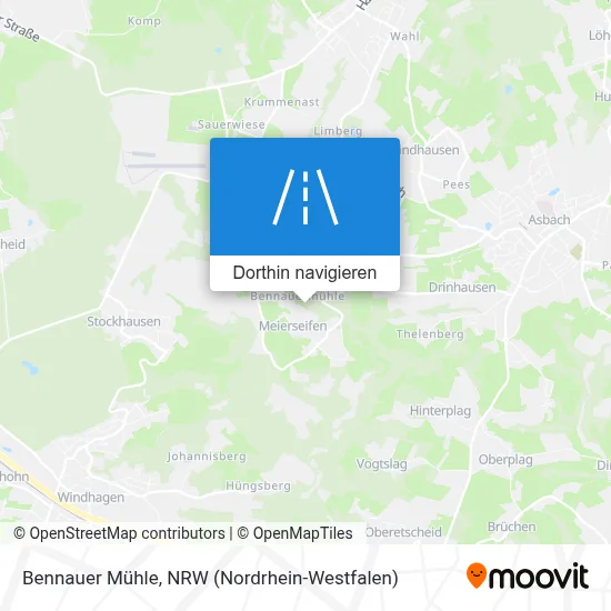 Bennauer Mühle Karte