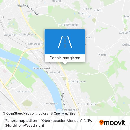 Panoramaplattform "Oberkasseler Mensch" Karte