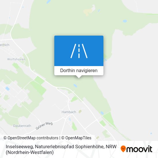Inselseeweg, Naturerlebnispfad Sophienhöhe Karte