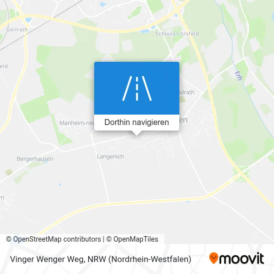 Vinger Wenger Weg Karte