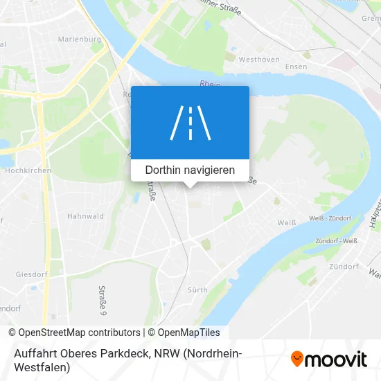 Auffahrt Oberes Parkdeck Karte