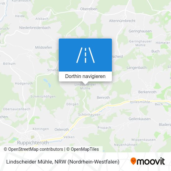 Lindscheider Mühle Karte