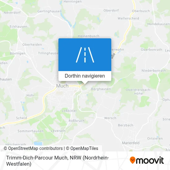 Trimm-Dich-Parcour Much Karte