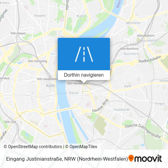 Eingang Justinianstraße Karte