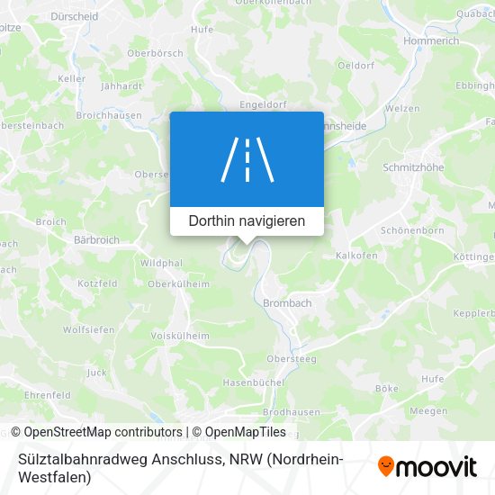Sülztalbahnradweg Anschluss Karte