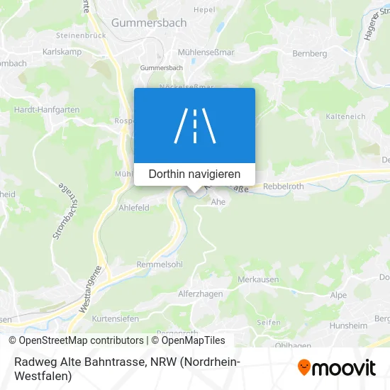 Radweg Alte Bahntrasse Karte