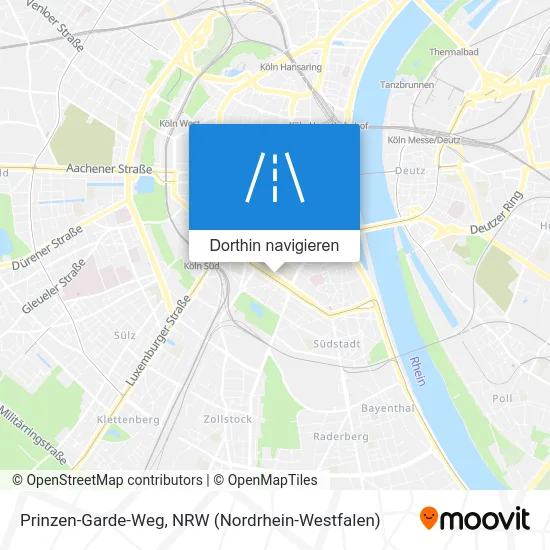 Prinzen-Garde-Weg Karte