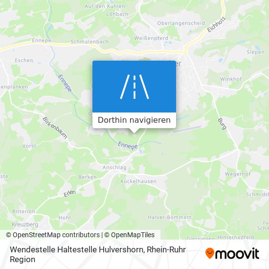 Wendestelle Haltestelle Hulvershorn Karte