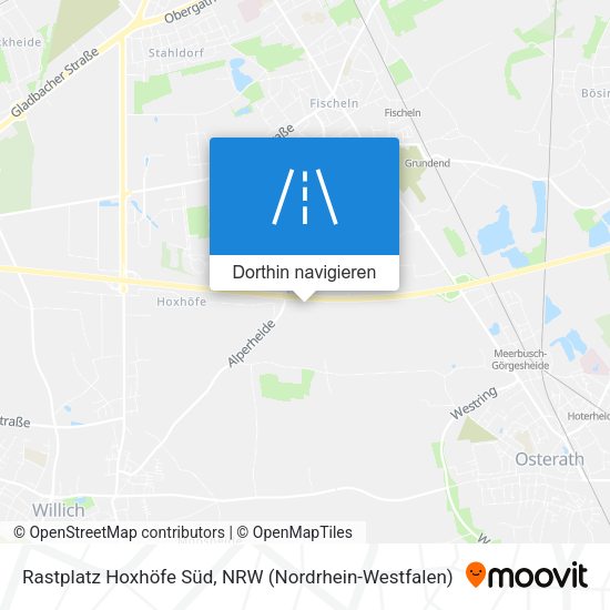 Rastplatz Hoxhöfe Süd Karte
