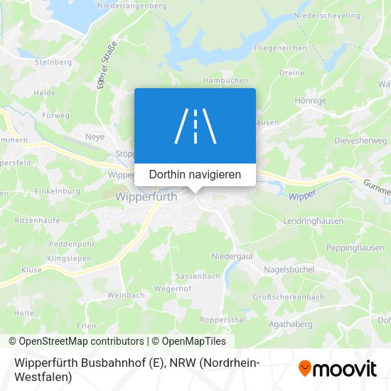 Wipperfürth Busbahnhof (E) Karte