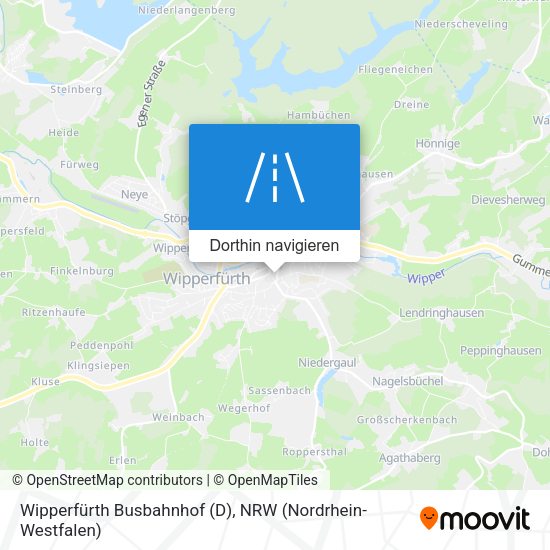 Wipperfürth Busbahnhof (D) Karte