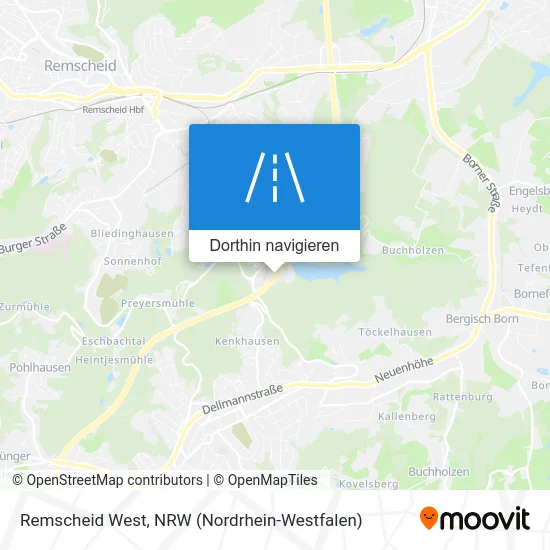 Remscheid West Karte