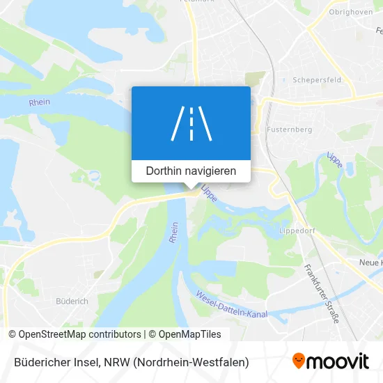 Büdericher Insel Karte