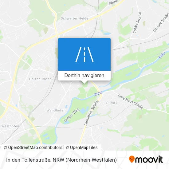 In den Tollenstraße Karte