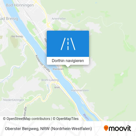 Oberster Bergweg Karte