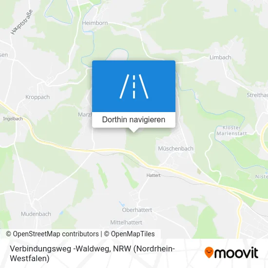 Verbindungsweg -Waldweg Karte