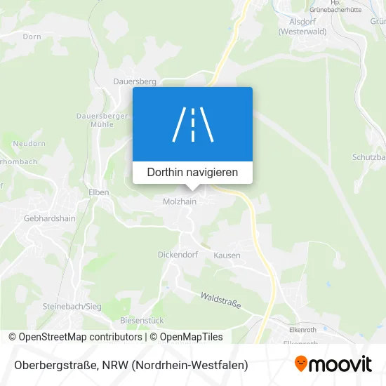 Oberbergstraße Karte