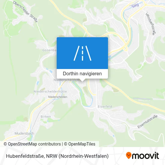 Hubenfeldstraße Karte